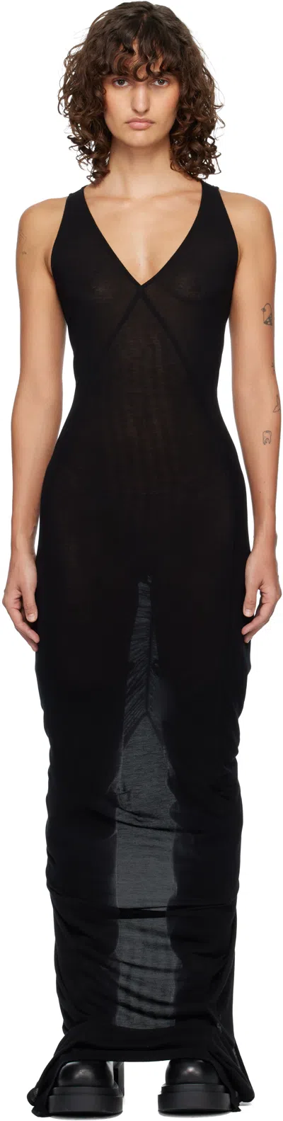 Rick Owens Black Temple V Tank Maxi Dress
