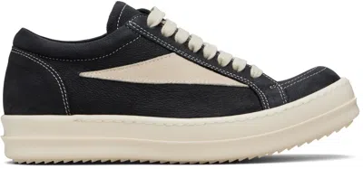 RICK OWENS BLACK TEMPLE VINTAGE SNEAKERS