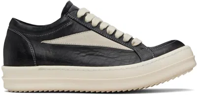 Rick Owens Vintage Low-top Leather Sneakers In Black