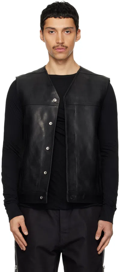 Rick Owens Black Temple Work Vest
