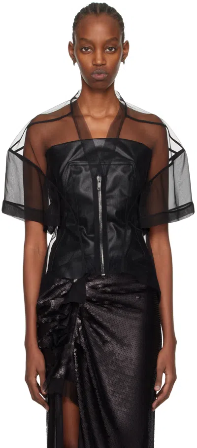 Rick Owens Black Tommy Naska Blouse In 09 Black