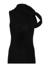 Rick Owens High-neck Knitted Top In Black