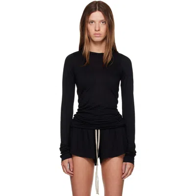 Rick Owens Black Tower Basic Ls T-shirt In 09 Black