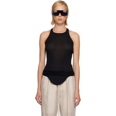 Rick Owens Basic Rib Tank Top For Women In Black
