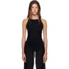 Rick Owens Black Tower Basic Tank Top In 09 Black