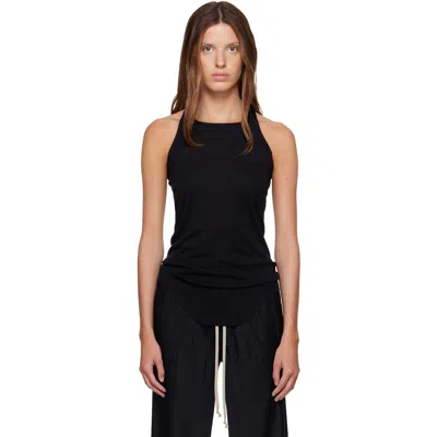 Rick Owens Black Tower Basic Tank Top In 09 Black