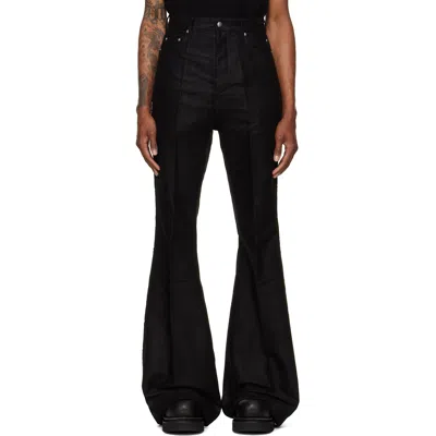 RICK OWENS BLACK TOWER BOLAN BOOTCUT TROUSERS