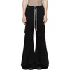 Rick Owens Black Concordians Tailored Cargobelas Cargo Pants In Black