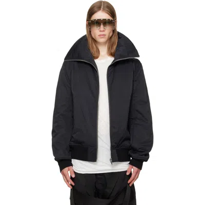 RICK OWENS BLACK TOWER DRACUFLIGHT JACKET
