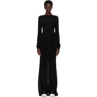 Rick Owens Black Tower Easy Long Top Midi Dress