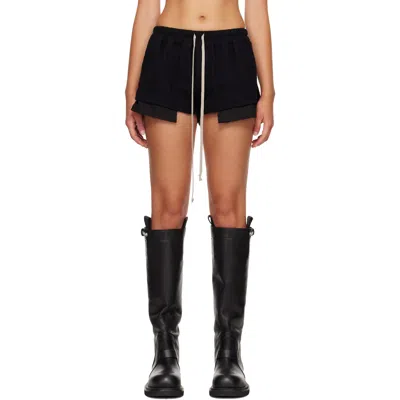 Rick Owens Black Tower Fog Boxer Shorts In 09 Black