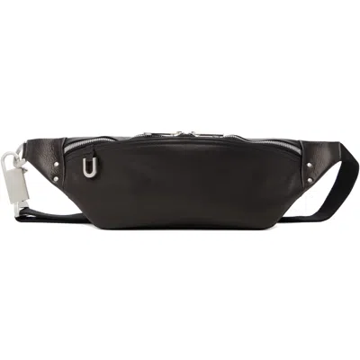 Rick Owens Black Tower Geo Belt Bag In 09 Black