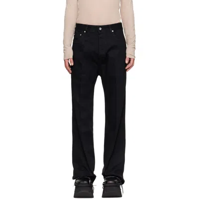 Rick Owens Black Tower Geth Jeans In 09 Black