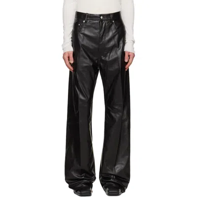 Rick Owens Black Tower Geth Leather Pants