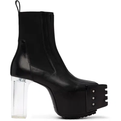 Rick Owens Black Tower Grilled Kiss 45 Boots