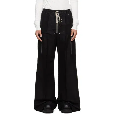 Rick Owens Black Tower Heizer Belas Cargo Pants In 09 Black