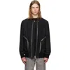Rick Owens Black Solid Bomber Jackets In Black