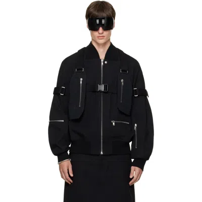 Rick Owens Black Tower Holster Bomber Jacket
