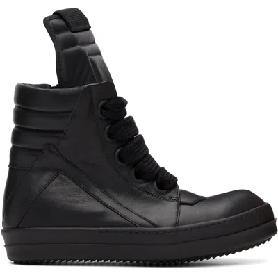 Rick Owens Black Tower Jumbolace Geobasket Sneakers