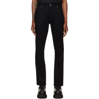 Rick Owens Black Tower Kurdt Trousers In Multi