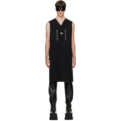 Rick Owens Black Tower Long Vest