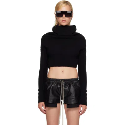 Rick Owens Black Tower Ls Cowl Sweater