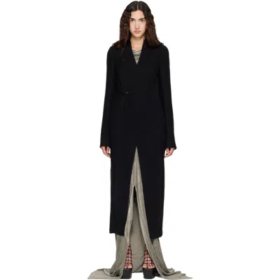 Rick Owens Black Tower Ls Lab Coat