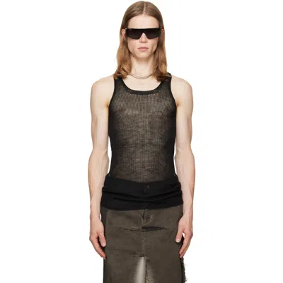 Rick Owens Black Tower Pony Tank Top