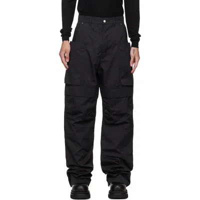 Rick Owens Black Tower Stefan Cargo Pants