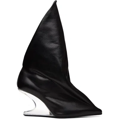 Rick Owens Black Tower Strutter Taco 8 Heeled Boots In Multi