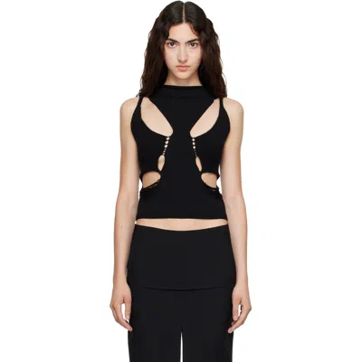 Rick Owens Black Tower Tanja Top In 09 Black