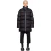 Rick Owens Black Tower Turtle Down Coat In Black