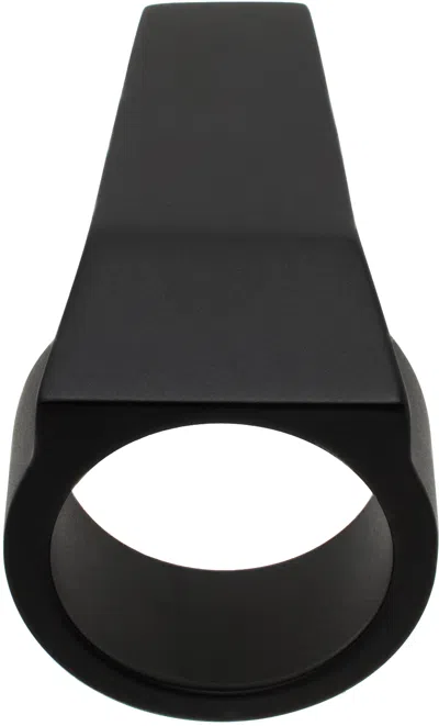 Rick Owens Black Trunk Ring In 09 Black