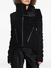 Rick Owens Zipped Naska Biker In Black