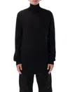 Rick Owens Black Concordians Oversized Turtle Sweater In Blue