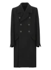 Rick Owens Officer Double-breasted Melton Virgin Wool Coat In Black