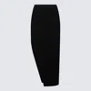 Rick Owens Black Viscose Skirt In Black