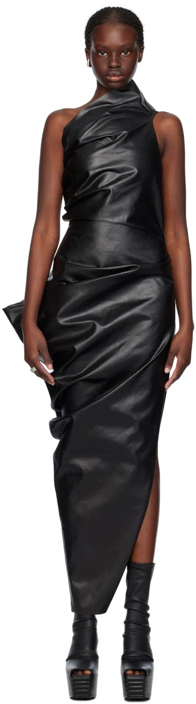 Rick Owens Black Walrus Maxi Dress In 09 Black