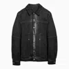 RICK OWENS RICK OWENS BLACK WASHED EFFECT DENIM JACKET