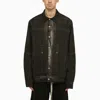 RICK OWENS BLACK WASHED-EFFECT DENIM JACKET