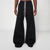 Rick Owens Wide-leg Trousers With High Waist And Utility Pockets In Black