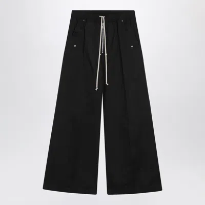 Rick Owens Black Wide Bela Cotton Trousers