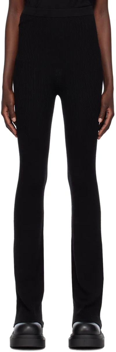 Rick Owens Black Wide-leg Lounge Pants In 09 Black