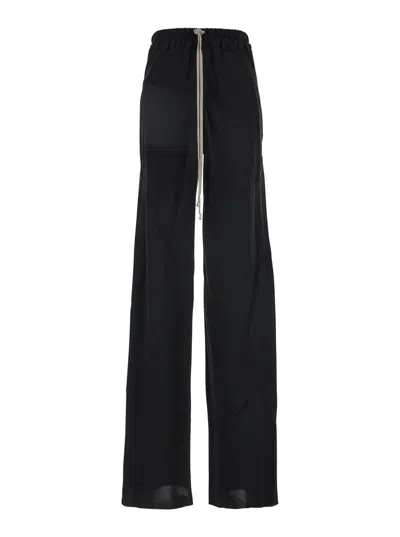 【送料&関税込】Rick Owens Black Wide Leg Pants In Tech Fabr Rick Owens Black Wide Leg Pants In Tech Fabric Woman | ModeSens
