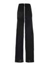 Rick Owens Black Wide Leg Pants In Tech Fabric Woman In Black