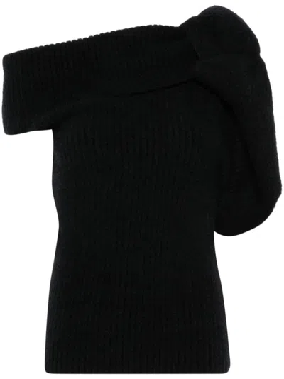 Rick Owens Black Wool Blend Top