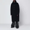 Rick Owens Black Wool Coat In Black
