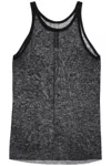 RICK OWENS BLACK WOOL CUNT TANK FOR MEN