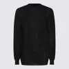Rick Owens Oversized Hooded Sweater In Black