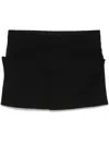 Rick Owens Black Wool Mini Skirt In 09 - Black